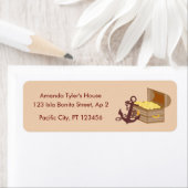 海賊ボーイトレジャーマップおもしろい誕生日パーティー ラベル (インサイチュ)