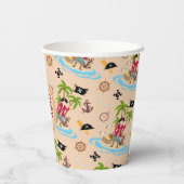 海賊ボーイトレジャーマップおもしろい誕生日パーティー 紙コップ (裏面)