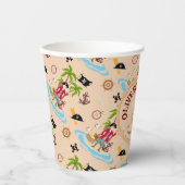 海賊ボーイトレジャーマップおもしろい誕生日パーティー 紙コップ (正面)