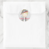 海賊ボーイブロンドのシール ラウンドシール (バッグ)