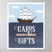 海賊ボーイ誕生日カードとギフトのサイン ポスター (正面)