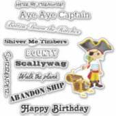 海賊ボーイ・ステッカーのように話す シール (正面)