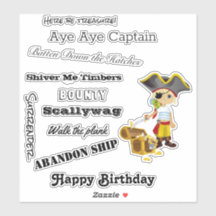 海賊ボーイ・ステッカーのように話す