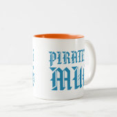 海賊マグカップ |おもしろいユーモアのスローガンKids Mug ツートーンマグカップ (正面右)