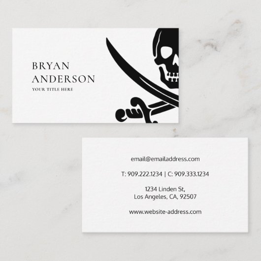 海賊モダン名刺 名刺 (正面/裏面)
