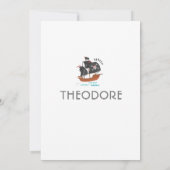 海賊モダン誕生日パーティーキッズ招待状 招待状 (裏面)