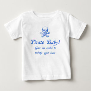 海賊ユーモアのあるベビー ベビーTシャツ