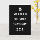 海賊ユーモア誕生日カード カード (黄色い花)