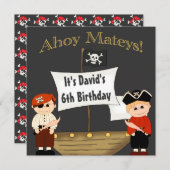 『海賊ライフボーイズ誕生日』 招待状 (正面/裏面)