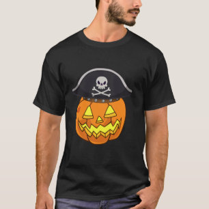 海賊不気味カボチャのトリックまたはハロウィーンCosの治療 Tシャツ