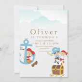 海賊五歳の誕生日パーティー 招待状 (正面)