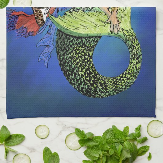 海賊人魚 キッチンタオル (折り畳み)