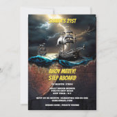 海賊公海チェイス幽霊船の地図テーマ 招待状 (正面)