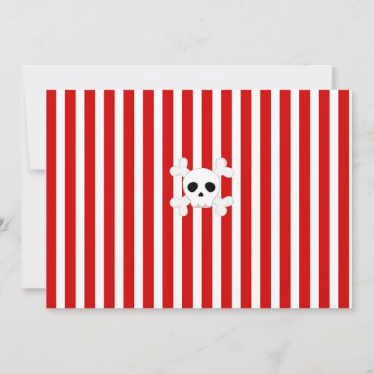 海賊写真バースデーパーティ招待状 招待状 (裏面)