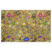 海賊利得の宝物及び宝石のイラストレーションの生地 ファブリック (ファットクウォーター)