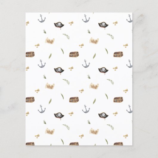 海賊動物予算の誕生日パーティーへの招待 (裏面)