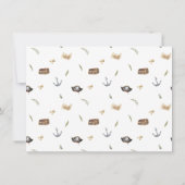 海賊動物写真誕生日パーティー 招待状 (裏面)