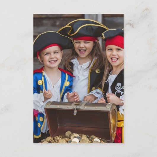 海賊動物少年の誕生日パーティー サンキューカード (裏面)