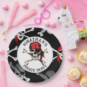 海賊及びクロスボーン紙プレート ペーパープレート (パーティー)