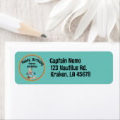 海賊及びマーメイド誕生日差出人住所ラベル ラベル (インサイチュ)
