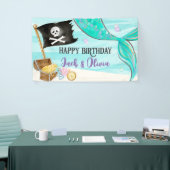 海賊及び人魚の尾のジョイント誕生日 横断幕 (トレードショー)