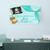 海賊及び人魚の尾のジョイント誕生日 横断幕 (トレードショー)