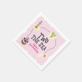 海賊地図2ザシーピンク誕生日 スタンダードカクテルナプキン (角)