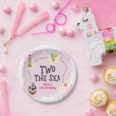 海賊地図2ザシーピンク誕生日 ペーパープレート (パーティー)