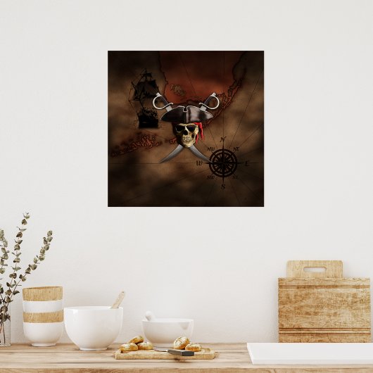 海賊地図 ポスター (キッチン)