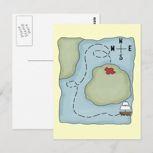 海賊地図 ポストカード (正面/裏面)