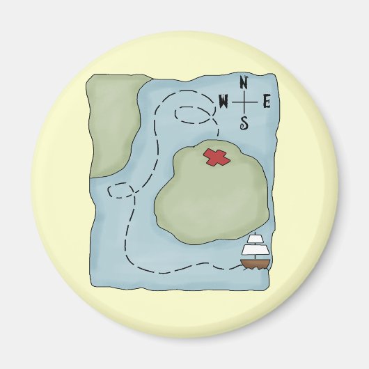 海賊地図 マグネット (正面)