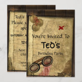 海賊地図 招待状 (正面/裏面)