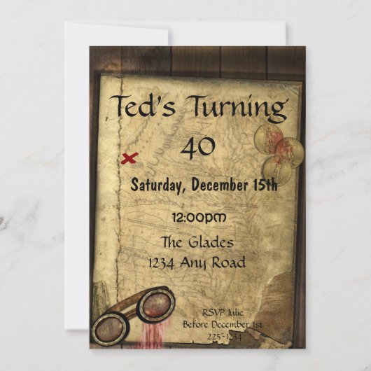 海賊地図 招待状 (正面)