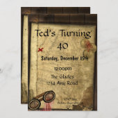 海賊地図 招待状 (正面/裏面)