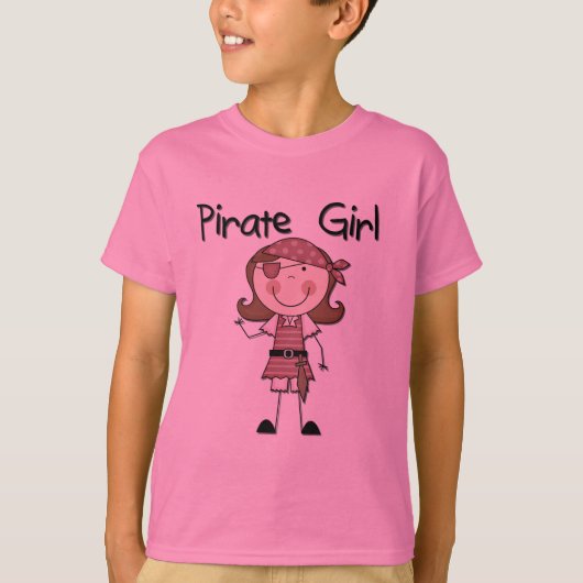 海賊女の子のTシャツおよびギフト Tシャツ (正面)