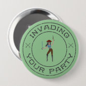 海賊女の子ボタン 缶バッジ (正面&裏面)