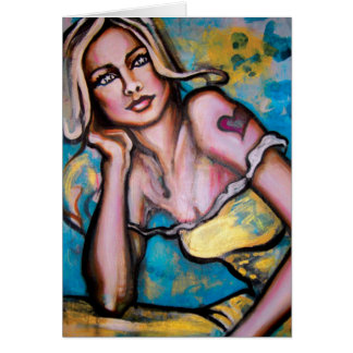 "海賊女の子"の芸術のプリントカード