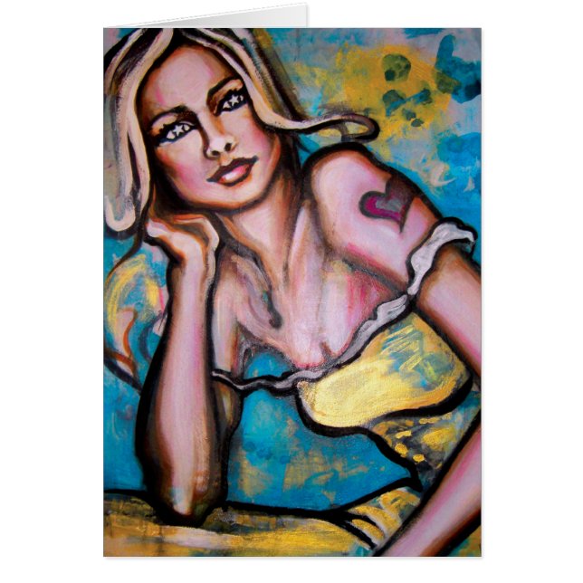 "海賊女の子"の芸術のプリントカード (正面)