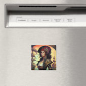 海賊女性ファンタジーアート マグネット (インサイチュ (食洗機))