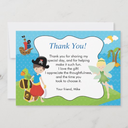 海賊妖精の妖精のサンキューカード サンキューカード (正面)