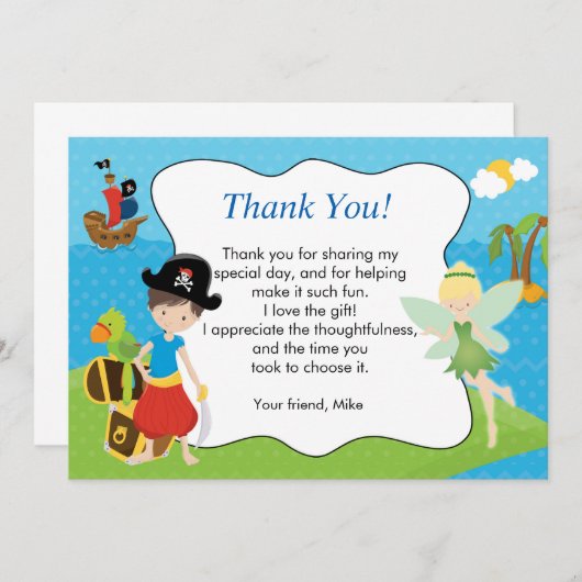 海賊妖精の妖精のサンキューカード サンキューカード (正面/裏面)