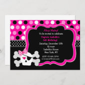 海賊姫 スカル 誕生日招待状 招待状 (正面/裏面)