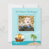 海賊子供の誕生日のパーティの招待状 招待状 (正面)