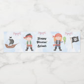 海賊子供の誕生日オンブルー ペットボトルラベル (シングルラベル)