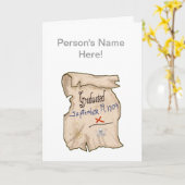 海賊学校卒業証明書 カード (黄色い花)