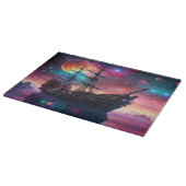 海賊宇宙船が別の惑星に着陸 カッティングボード (角)