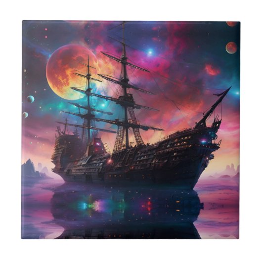 海賊宇宙船が別の惑星に着陸 タイル (正面)