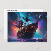 海賊宇宙船が別の惑星に着陸 ポストカード (正面/裏面)