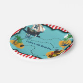 海賊宝地図バースデーパーティープレート ペーパープレート (アングル)