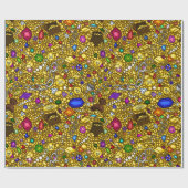 海賊宝物イラストレーションの包装紙 ラッピングペーパー (フラット)